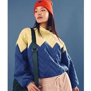 Free People Movement Quilted Zig Zag Pullover NWT
